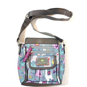 Lily Bloom Crossbody Purse Alpaca Llama Aztec Themed Travel Eco Zipper Pockets
